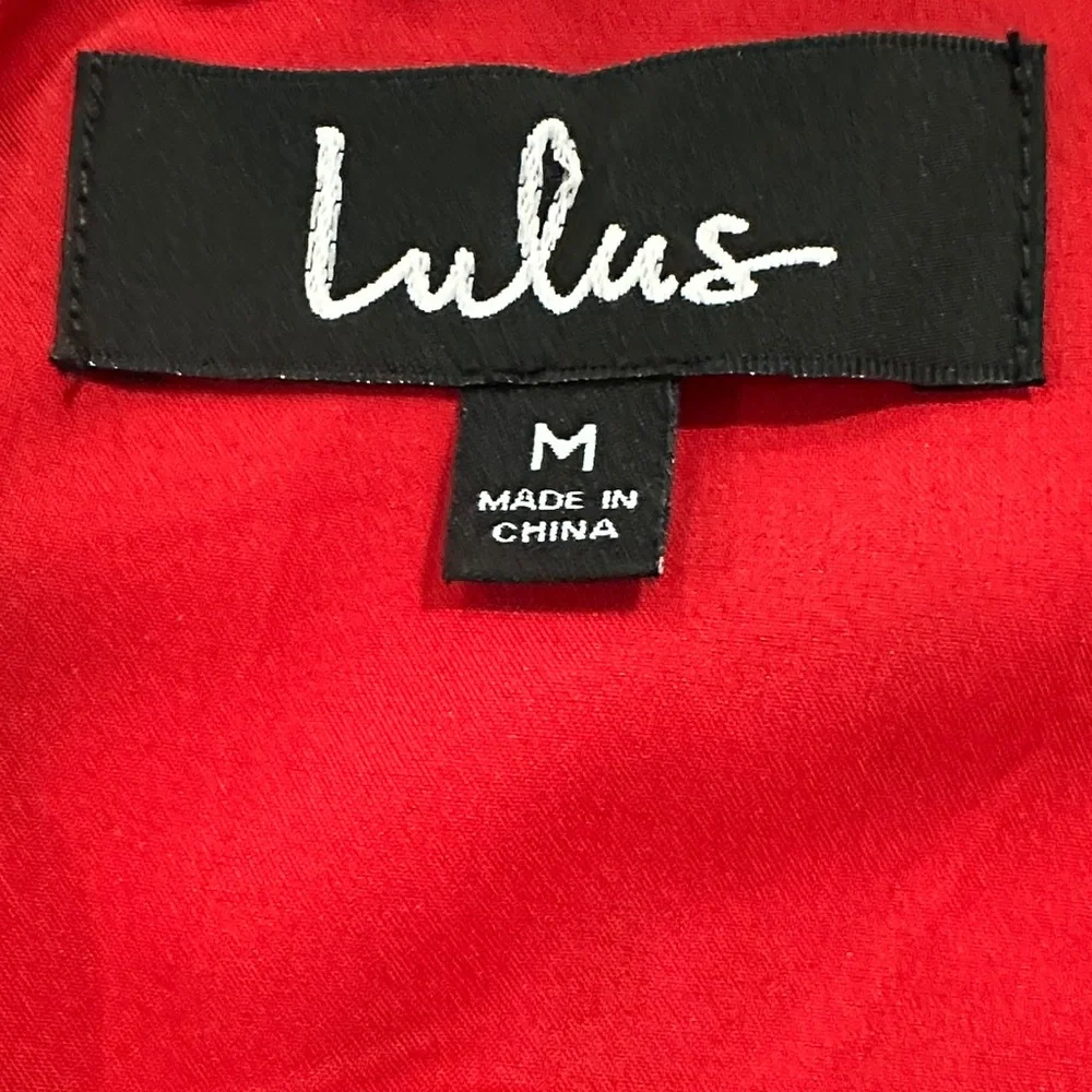 Lulus Ruby Red One Shoulder Boho Wedding Guest Floral Vacation Maxi Dress Size M - Picture 15 of 17